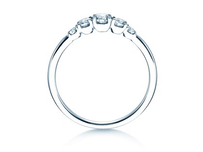 Anillo de compromiso 5 Diamonds en platino