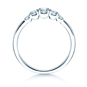 Anillo de compromiso 5 Diamonds en platino