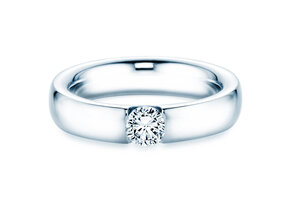 Anillo de compromiso Destiny en 18K oro blanco con diamante 0,40ct H/SI