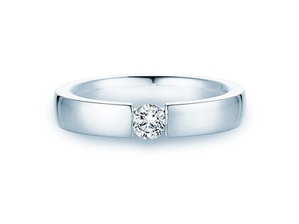 Anillo de compromiso Infinity en 18K oro blanco con diamante 0,40ct H/SI