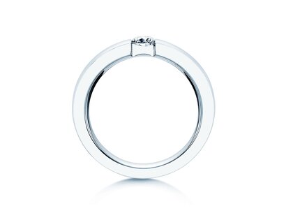 Anillo de compromiso Infinity en 18K oro blanco con diamante 0,40ct H/SI