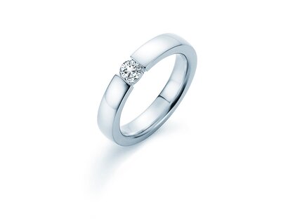 Anillo de compromiso Infinity en 18K oro blanco con diamante 0,40ct H/SI