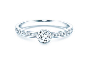 Anillo de compromiso Eternal Pavé en 14K oro blanco con diamantes 0,40ct G/SI