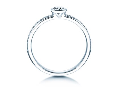 Anillo de compromiso Eternal Pavé en 14K oro blanco con diamantes 0,40ct G/SI