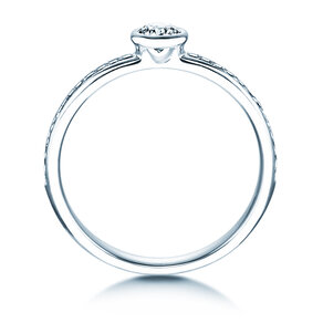 Anillo de compromiso Eternal Pavé en 14K oro blanco con diamantes 0,40ct G/SI