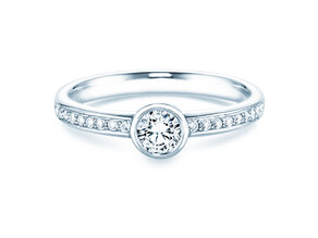 Anillo de compromiso Eternal Pavé en 18K oro blanco con diamantes 0,46ct G/SI
