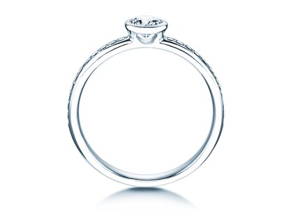 Anillo de compromiso Eternal Pavé en 18K oro blanco con diamantes 0,46ct G/SI