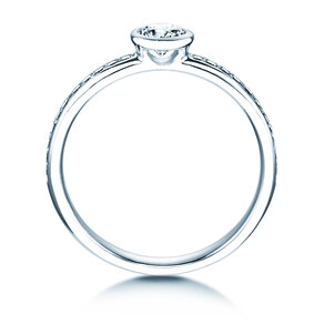 Anillo de compromiso Eternal Pavé en 18K oro blanco con diamantes 0,46ct G/SI