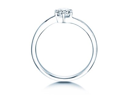 Anillo de compromiso Devotion en 14K oro blanco con diamante 0,50ct H/SI