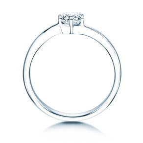 Anillo de compromiso Devotion en 14K oro blanco con diamante 0,50ct H/SI
