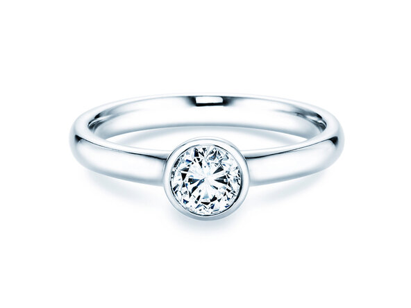 Anillo de compromiso Eternal en 9K oro blanco con diamante 0,75ct H/SI