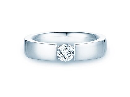 Anillo de compromiso Infinity en platino 950/- con diamante 0,50ct H/SI