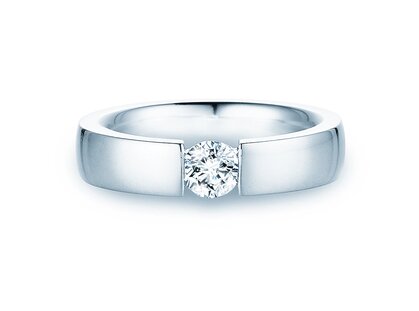 Anillo de compromiso Infinity en 9K oro blanco con diamante 0,50ct H/SI