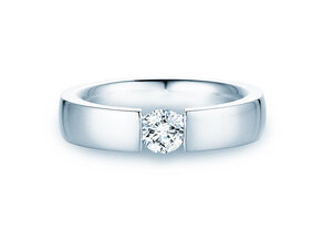 Anillo de compromiso Infinity en platino 950/- con diamante 0,50ct H/SI