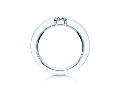 Anillo de compromiso Infinity en platino 950/- con diamante 0,50ct H/SI
