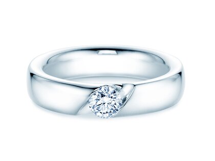 Anillo de compromiso Italic en 14K oro blanco con diamante 0,50ct G/SI