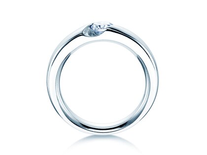 Anillo de compromiso Italic en 14K oro blanco con diamante 0,50ct G/SI