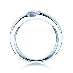 Anillo de compromiso Italic en 14K oro blanco con diamante 0,50ct G/SI