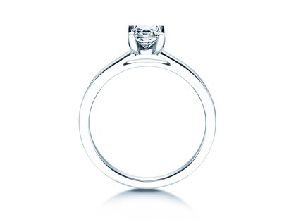 Anillo de compromiso Princess en 14K oro blanco con diamante 0,50ct G/SI