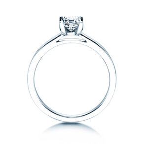 Anillo de compromiso Princess en 14K oro blanco con diamante 0,50ct G/SI