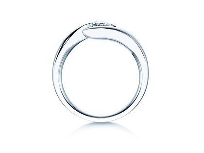 Anillo de compromiso Twist en platino 950/- con diamante 0,50ct G/SI