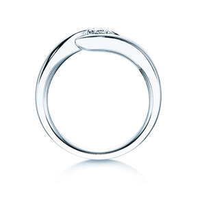 Anillo de compromiso Twist en platino 950/- con diamante 0,50ct G/SI