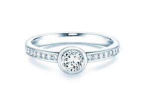 Anillo de compromiso Eternal Pavé en 18K oro blanco con diamantes 0,60ct G/SI