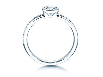 Anillo de compromiso Eternal Pavé en 18K oro blanco con diamantes 0,60ct G/SI
