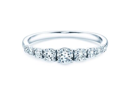 Anillo de compromiso 9 Diamonds en 18K oro blanco con diamantes 0,61ct G/SI