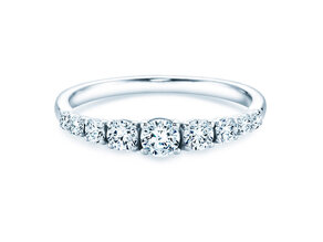 Anillo de compromiso 9 Diamonds en 18K oro blanco con diamantes 0,61ct G/SI
