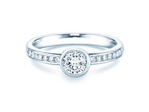 Anillo de compromiso Eternal Pavé en 14K oro blanco con diamantes 0,70ct G/SI