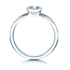 Anillo de compromiso Eternal Pavé en 14K oro blanco con diamantes 0,70ct G/SI