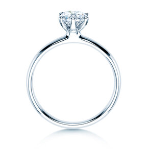 Anillo de compromiso Classic 6 en 18K oro blanco con diamante 0,75ct H/SI