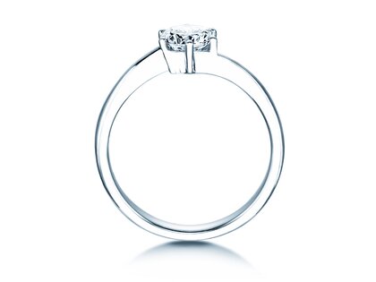 Anillo de compromiso Devotion en 14K oro blanco con diamante 0,75ct H/SI
