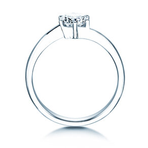 Anillo de compromiso Devotion en 14K oro blanco con diamante 0,75ct H/SI