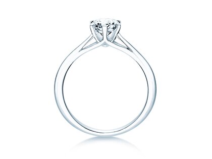 Anillo de compromiso Heaven 6 en 9K oro blanco con diamante de laboratorio 0,75ct E/VS