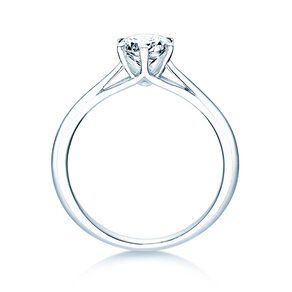Anillo de compromiso Heaven 6 en 9K oro blanco con diamante de laboratorio 0,75ct E/VS