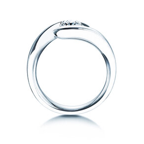 Anillo de compromiso Twist en 9K oro blanco con diamante 0,75ct H/SI