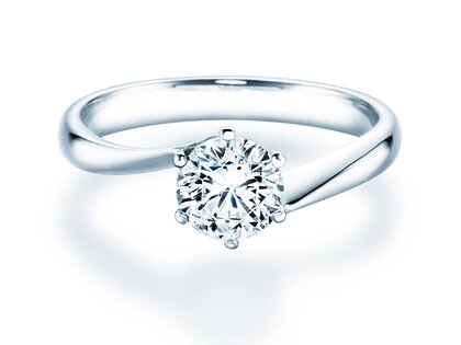 Anillo de compromiso Devotion en 18K oro blanco con diamante 1,00ct H/SI