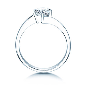 Anillo de compromiso Devotion en 18K oro blanco con diamante 1,00ct H/SI