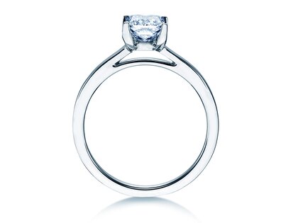 Anillo de compromiso Princess en 14K oro blanco con diamante 1,50ct G/SI