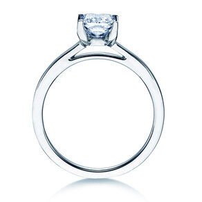 Anillo de compromiso Princess en 14K oro blanco con diamante 1,50ct G/SI