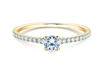 Anillo de compromiso Pure Diamond en 9K oro amarillo con diamantes 0,54ct G/SI