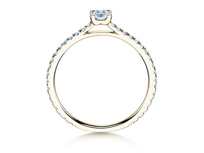 Anillo de compromiso Pure Diamond en 9K oro amarillo con diamantes 0,54ct G/SI