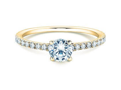 Anillo de compromiso Pure Diamond en 14K oro amarillo con diamantes 0,92ct G/SI