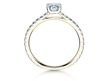 Anillo de compromiso Pure Diamond en 14K oro amarillo con diamantes 0,92ct G/SI