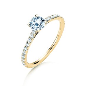 Anillo de compromiso Pure Diamond en 14K oro amarillo con diamantes 0,92ct G/SI