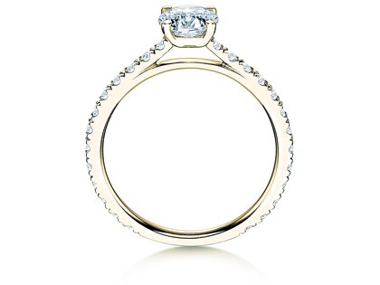 Anillo de compromiso Pure Diamond en 14K oro amarillo con diamantes 1,17ct G/SI