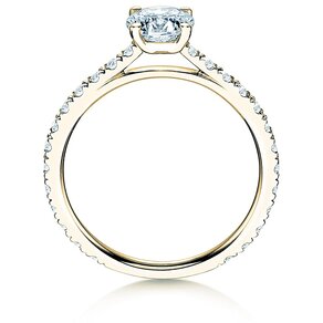 Anillo de compromiso Pure Diamond en 14K oro amarillo con diamantes 1,17ct G/SI