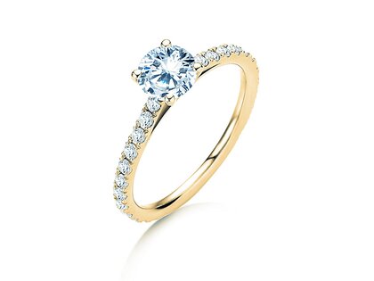Anillo de compromiso Pure Diamond en 14K oro amarillo con diamantes 1,17ct G/SI